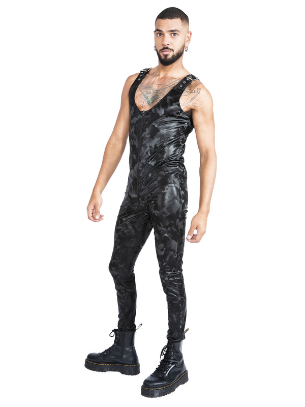 VynX Camo Buckled Dungarees