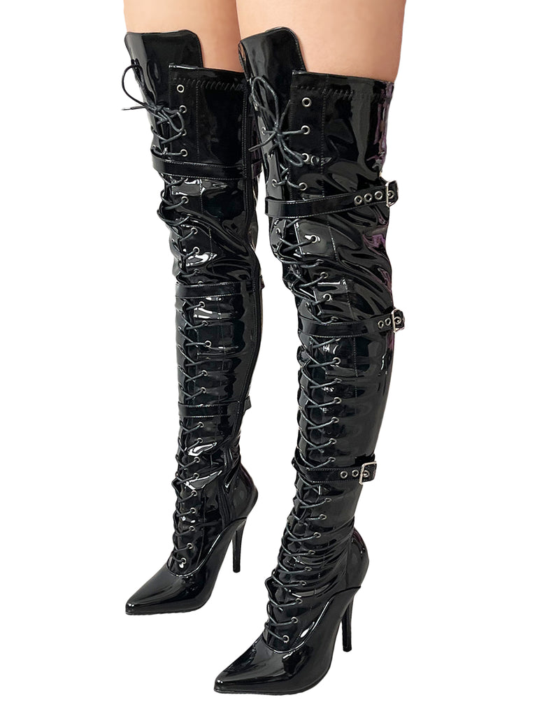 Skin Two UK Imperial Thigh High Boots Boots