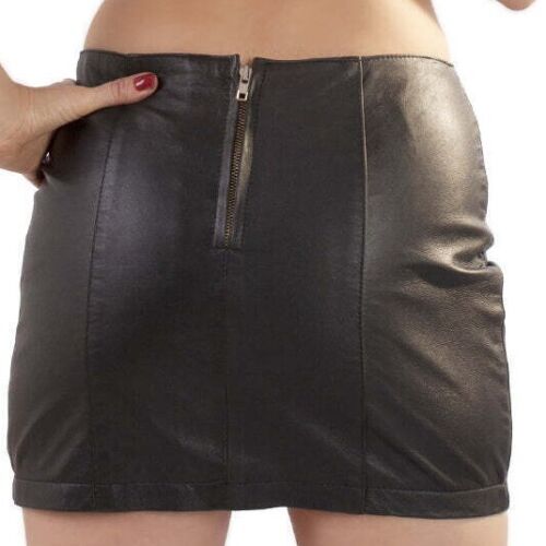 Laced Teaser Leather Mini Skirt