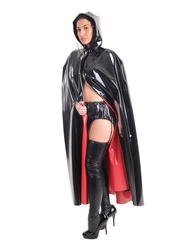Open Front Plastic Cape - Red- One Size