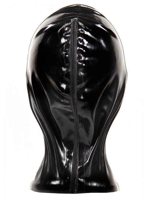 Skin Two UK Black Rubber Hood with Eyes, Nose and Mouth Holes Hood