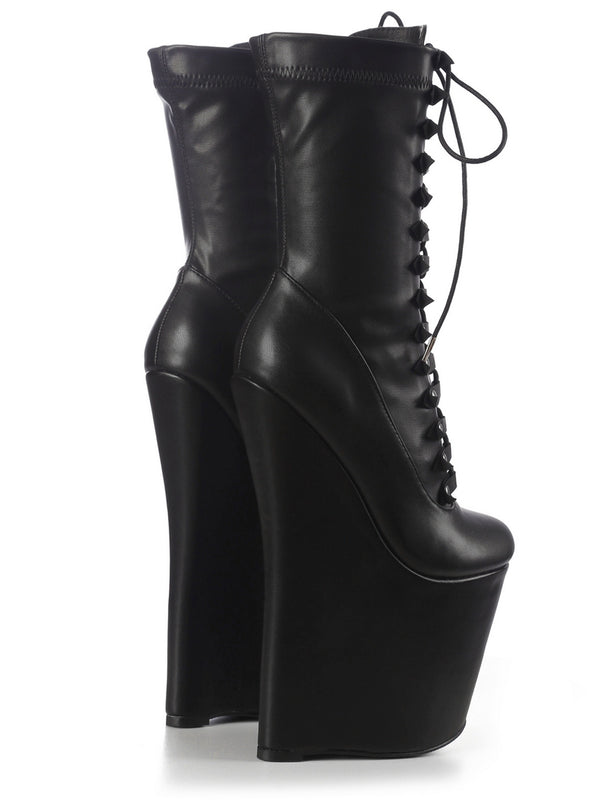 Skin Two UK Crypt Lace-Up Platform Ankle Boots Shoes