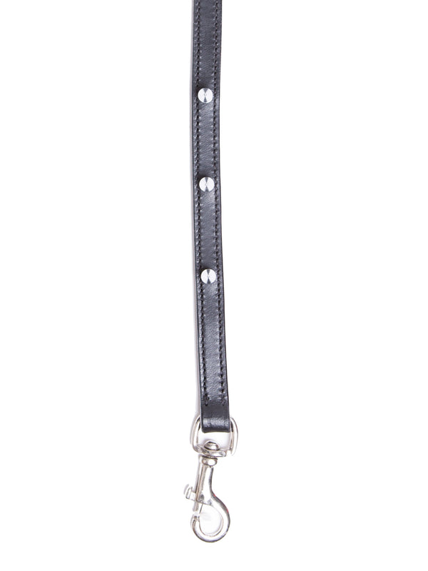 Skin Two UK Deluxe Black Leather Studded Leash Lead