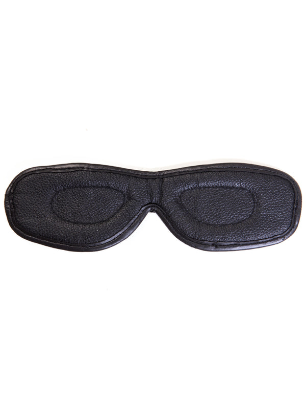 Skin Two UK Deluxe Black Padded Leather Blindfold - One Size Blindfolds