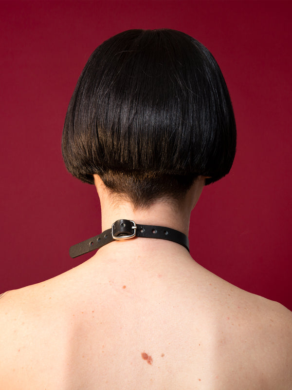 Skin Two UK Leather Choker With O-Ring Collar