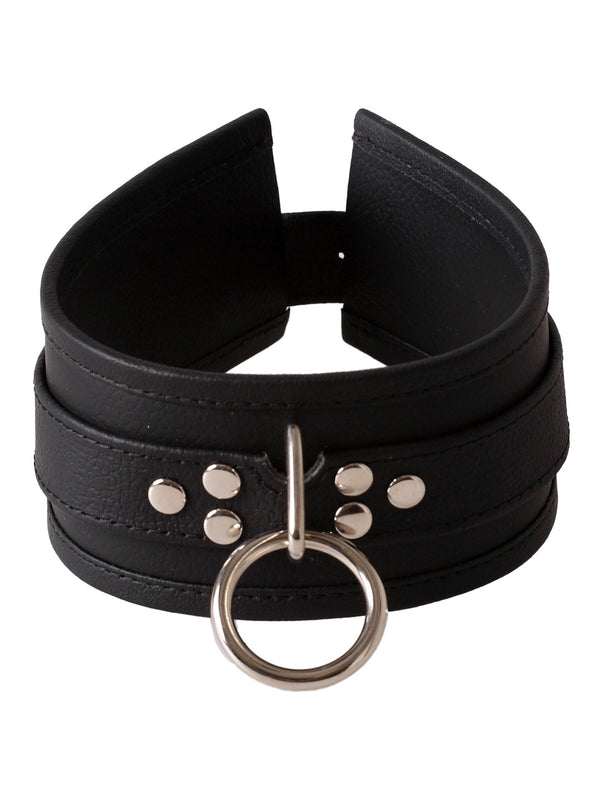 Skin Two UK Leather Double Strap Collar with D-Ring & O-Ring Collar