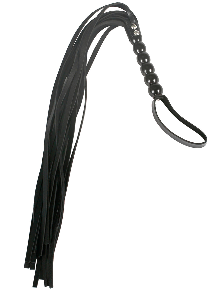 Black Leather Tassel Whip Skin Two UK