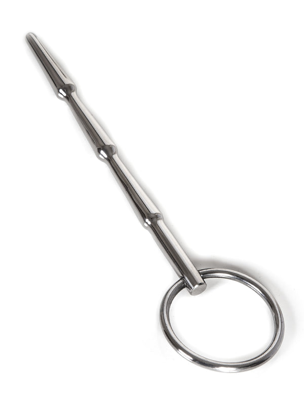 Skin Two UK Long Metal Penis Plug With Pull Ring Cock & Ball