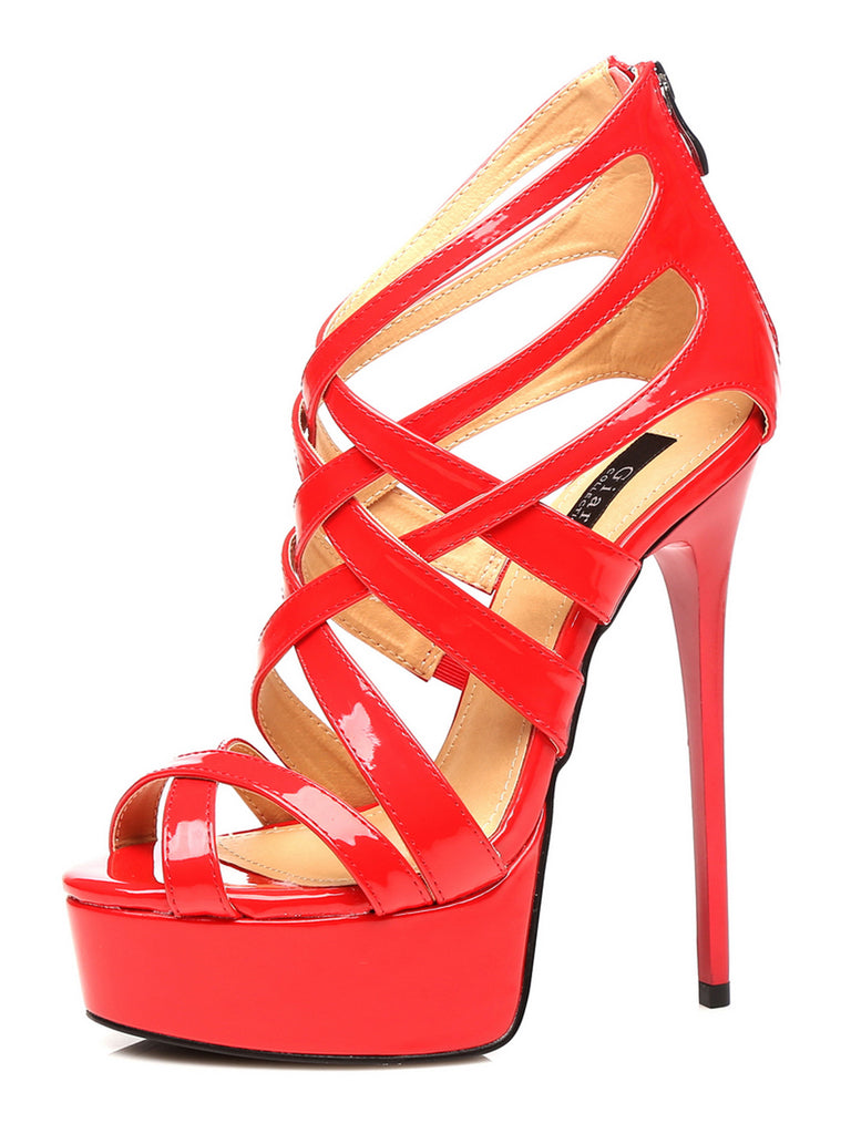 Skin Two UK Miss Ziggy Sandals Red Shoes