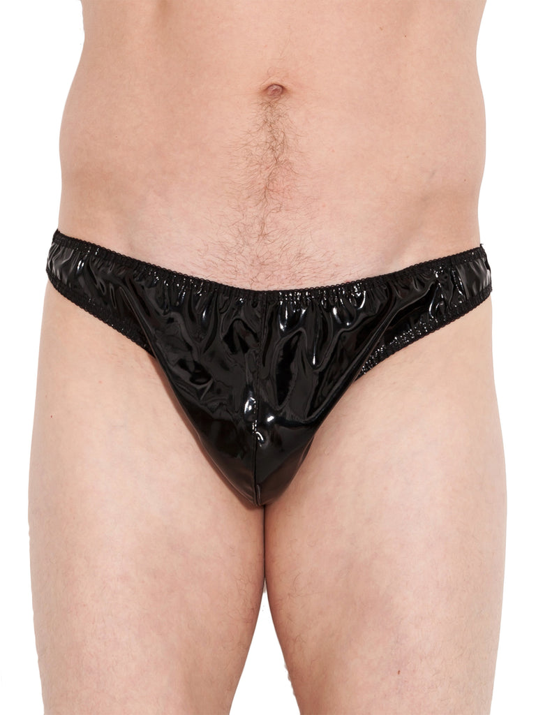 Skin Two UK PVC & Lycra Male Thong - One Size Briefs