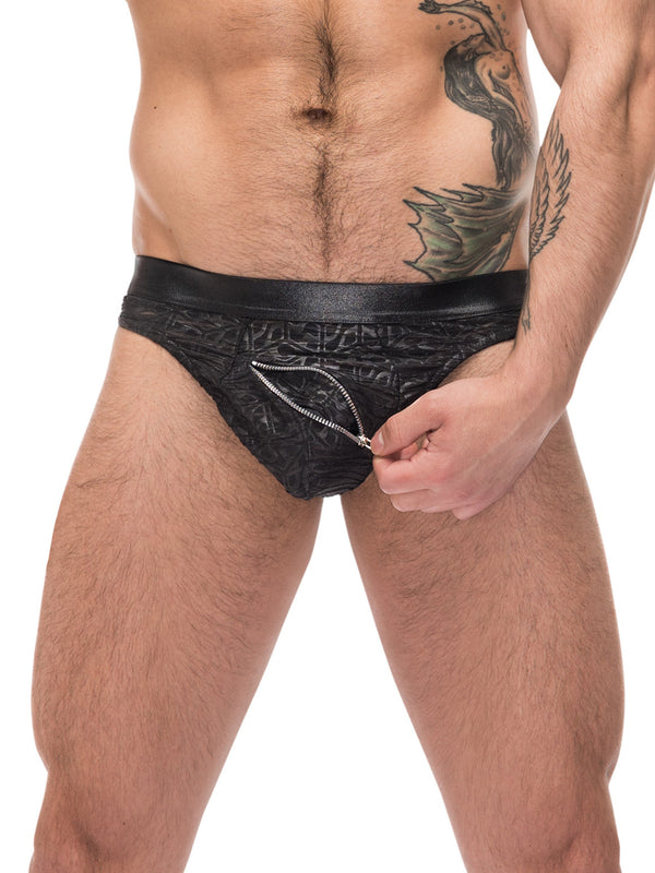 Skin Two UK Thong with Zip Briefs