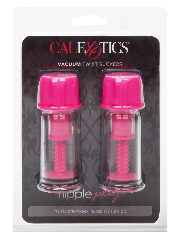 Skin Two UK Vacuum Twist Suckers in Pink Nipple Clamp