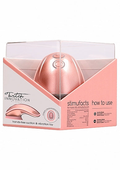 Skin Two UK Twitch Hands Free Suction & Vibration Toy - Rose Vibrator