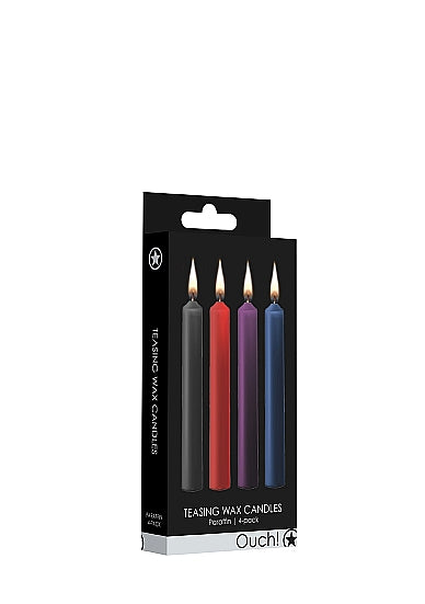 Skin Two UK Teasing Wax Candles - Small - 4 Pack - Paraffin - Mixed Colours Enhancer
