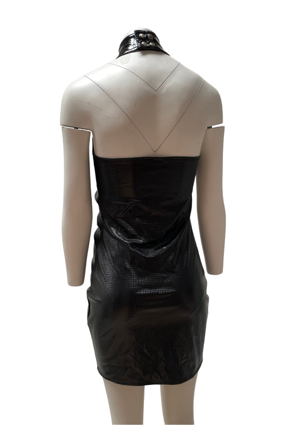 Clearance - Ruched Croc Print Dress With Collar, Size 10