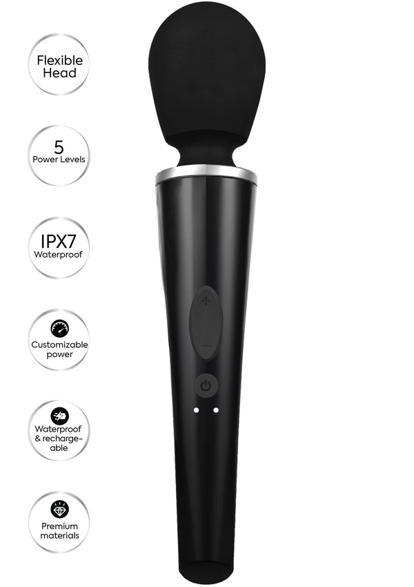 Compact Wand Massager Black