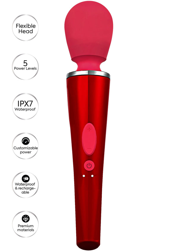 Compact Wand Massager Red