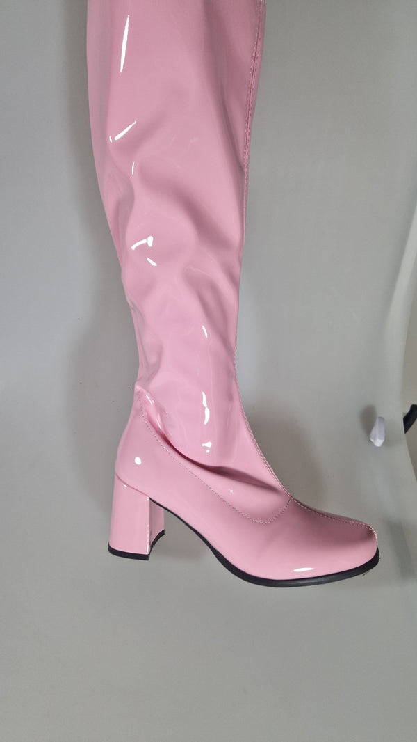 Clearance - Knee High Pink Boots Size 6