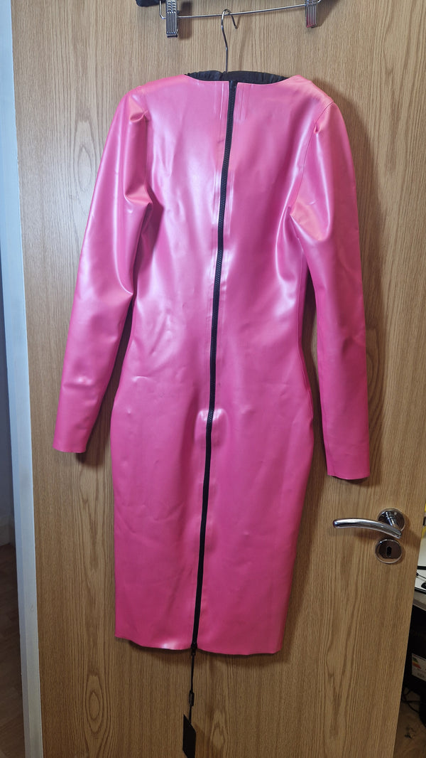 Sample - Pink Square Neckline Dress Size Small