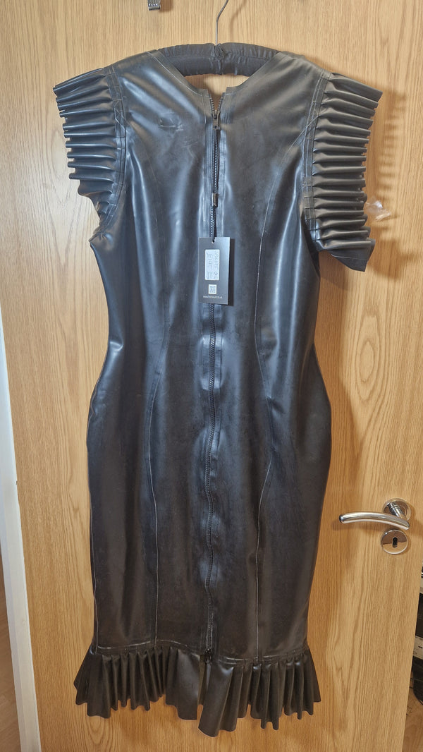 Sample - Black Frilled Sample Dress Size 2XL