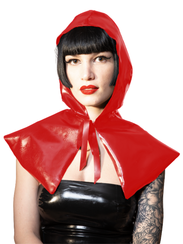 Short Latex Cape In Black Or Red