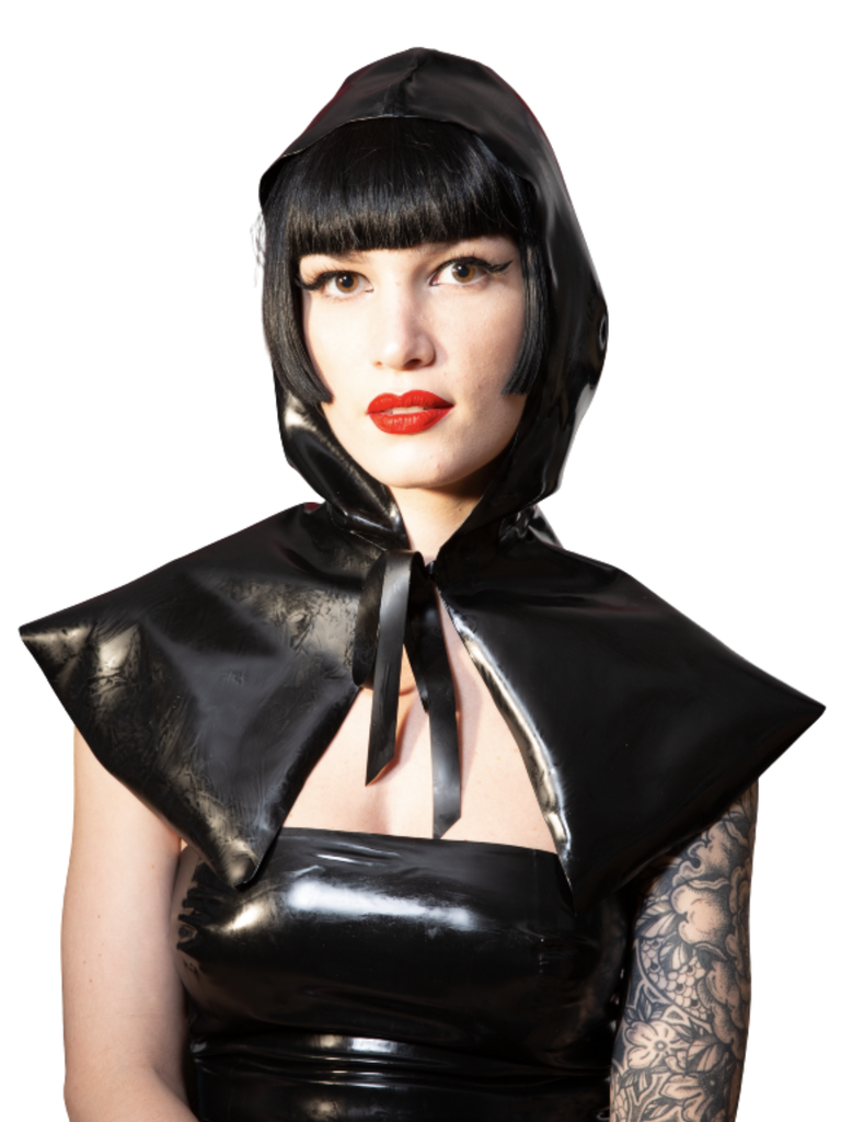 Short Latex Cape In Black Or Red