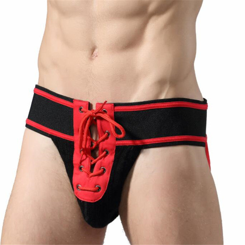 Lace up Jockstrap with Wide Waistband