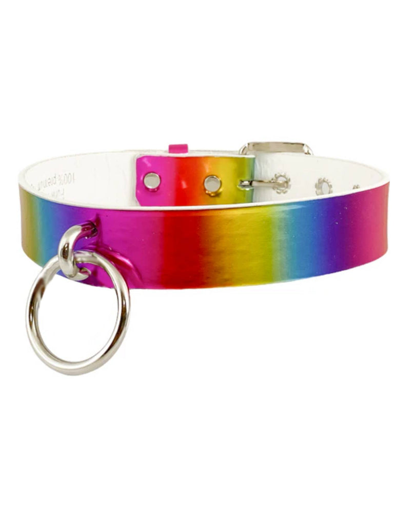 Clearance - Rainbow Choker With 2" O Ring
