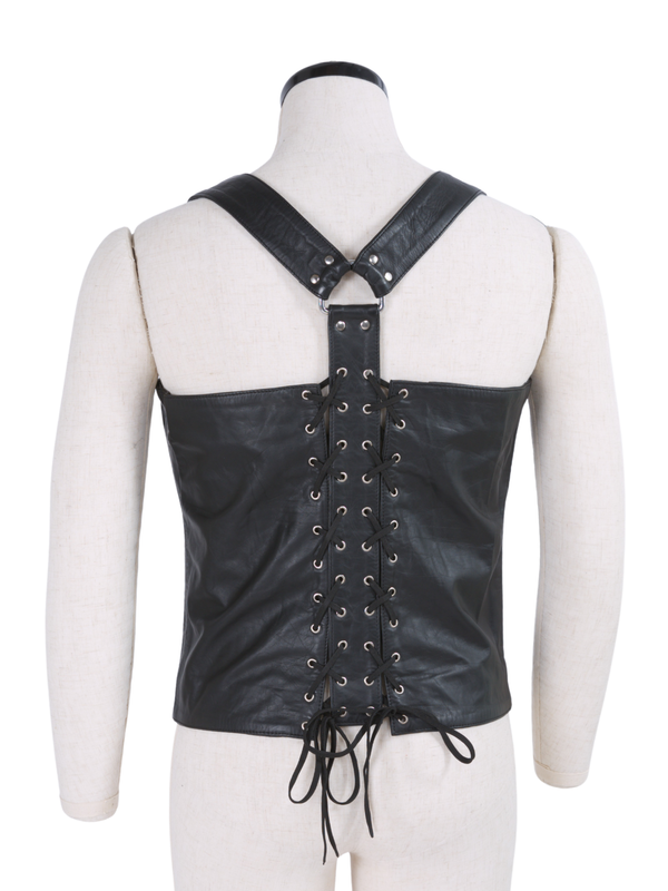 Clearance - Men's Leather Top with Buckled Shoulders