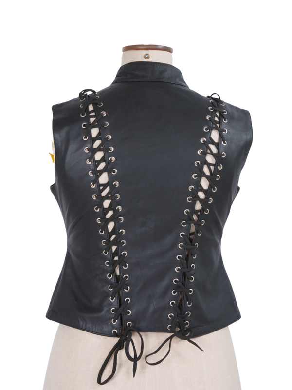 Clearance - Women's Leather Top With Bust Cutouts