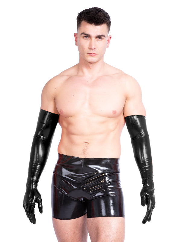 Skin Two UK Men`s Moulded Shoulder Length Latex Gloves in Red Gloves