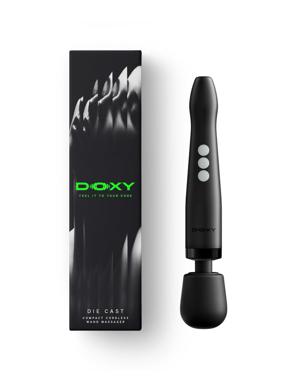 Doxy 2.0 Die Cast Compact Cordless Wand Massager - Matte Black