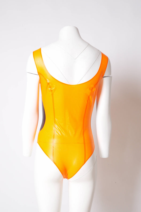 Clearance - Black and orange bodysuit, Size S