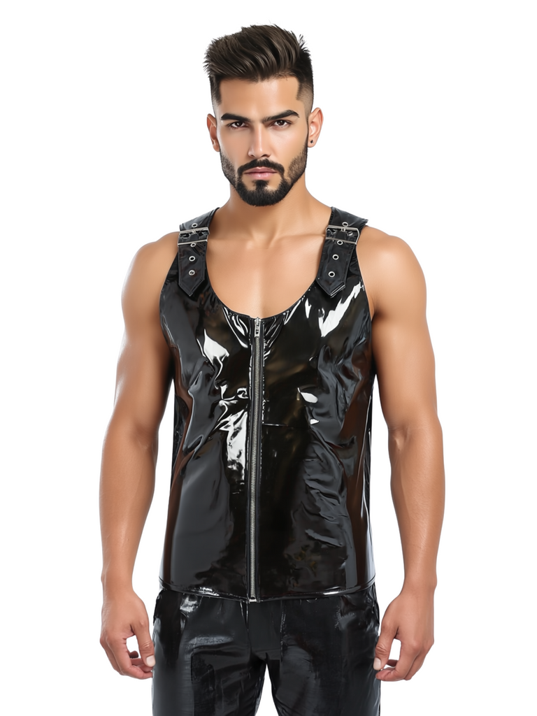 Men's PVC Revolution Shoulder Buckled Vest