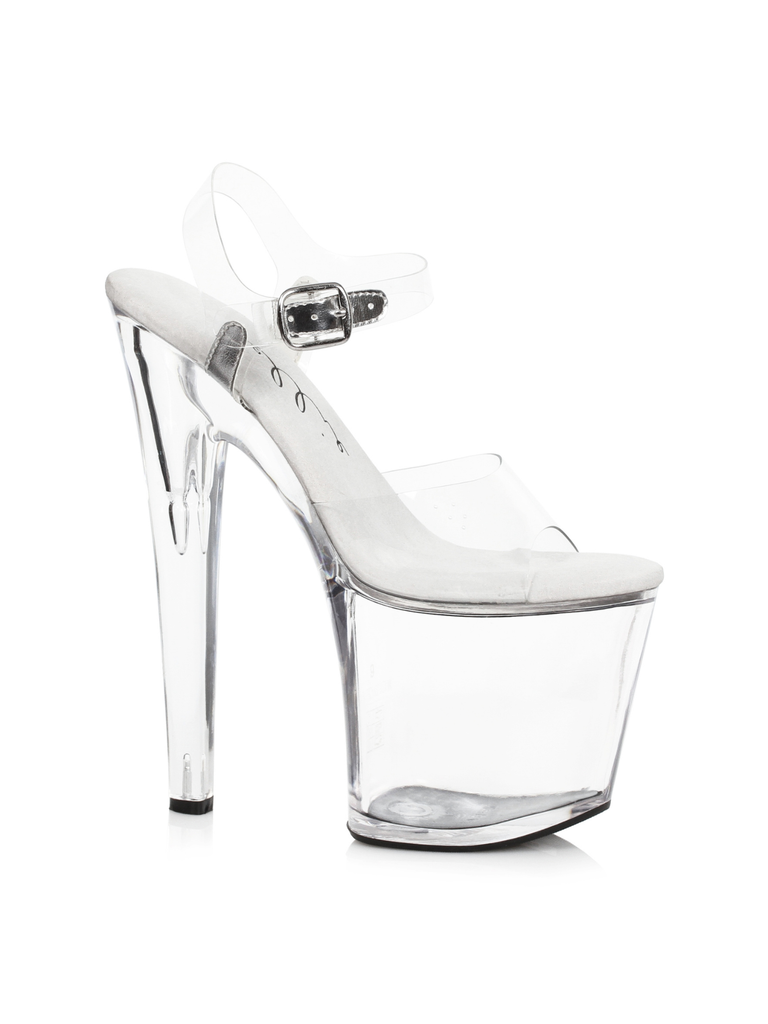 Brook 8 inch Heel Sandal - Clear