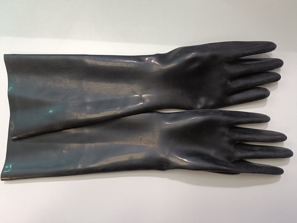Clearance - Black Latex Gloves Size M