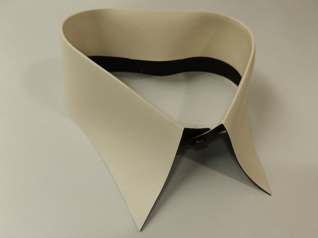 Clearance - Black & White Latex Shirt Collar