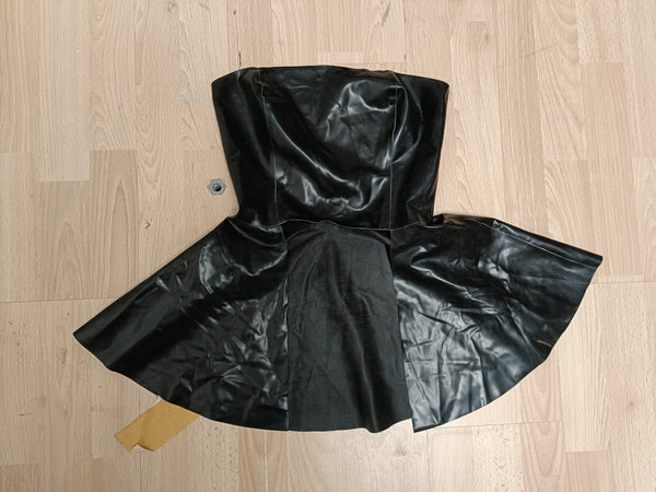 Clearance - Strapless Latex Overskirt Dress, Size M