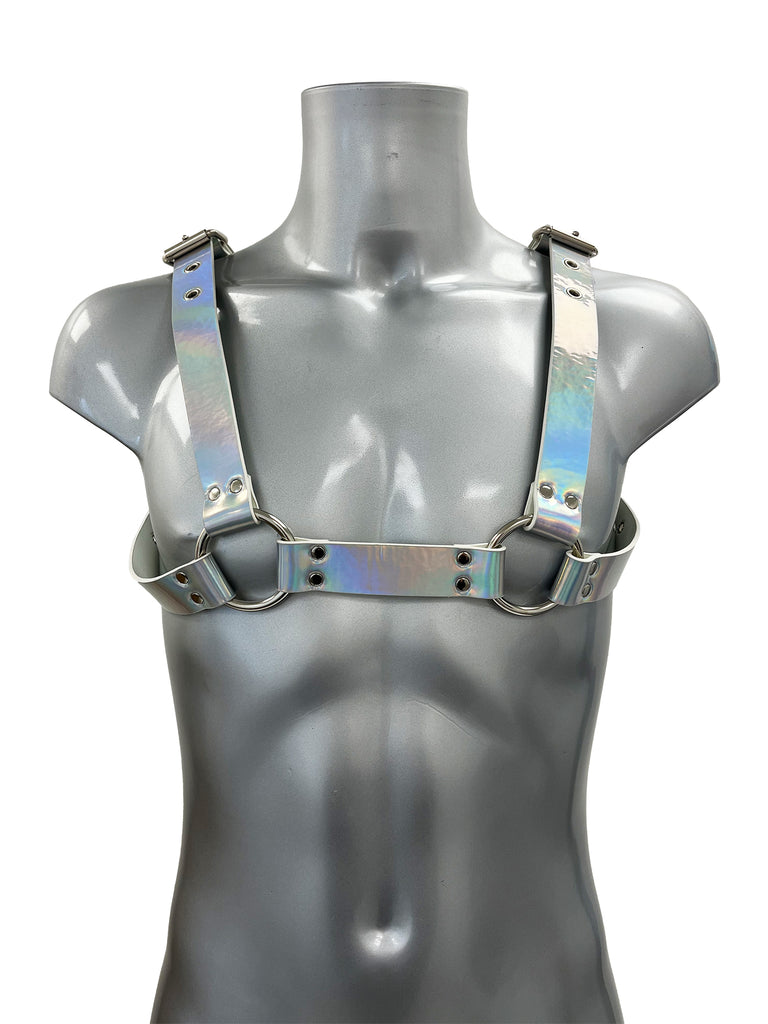Bold Buckled Chest Harness - Rainbow