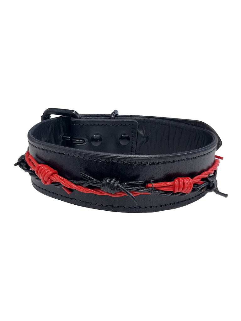 Black & Red Barbed Collar