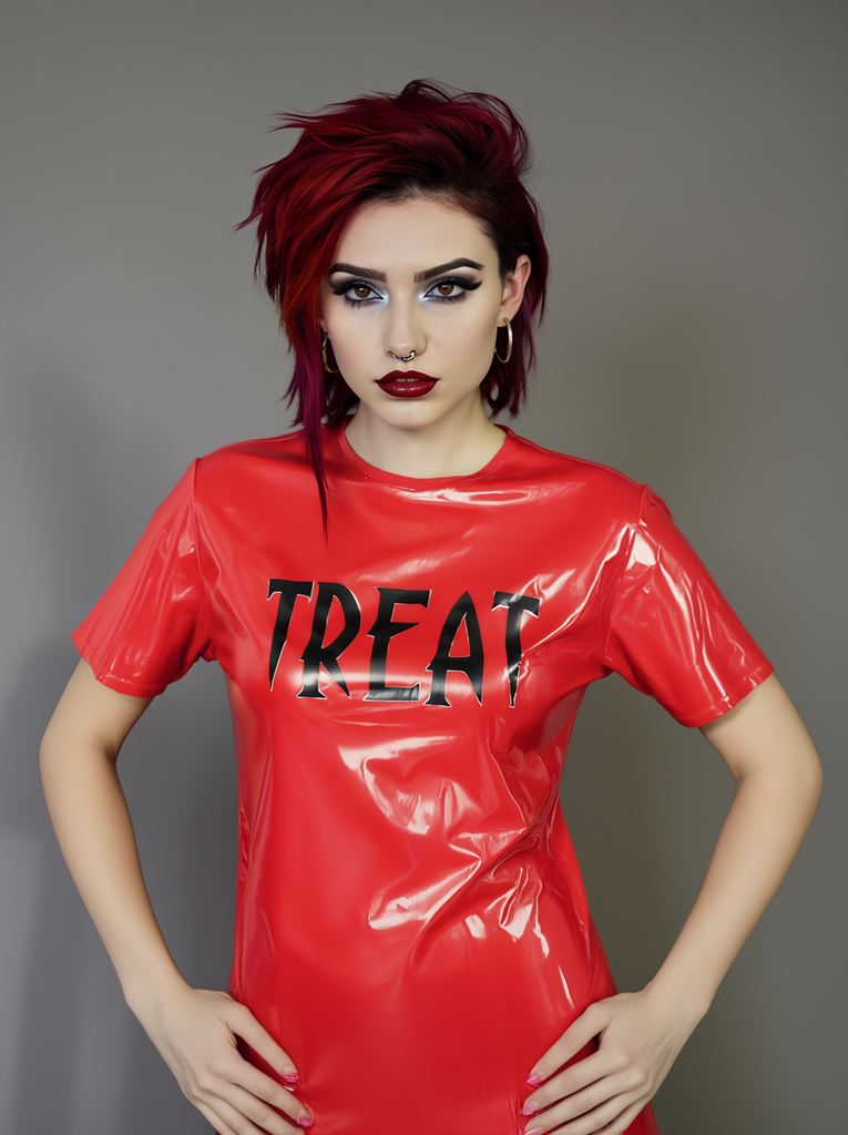 Latex "Treat" Unisex T-Shirt - "Trick Or Treat" Halloween Edition
