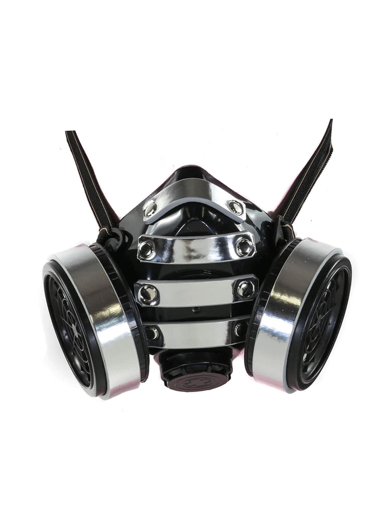 Silver Strapped Cyber Mask With Yellow Filter – Skin Two UK