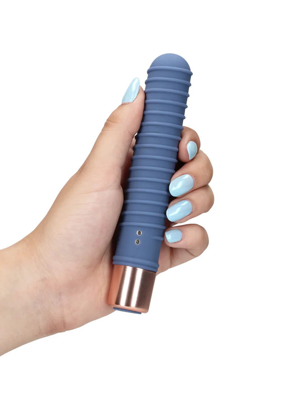 Ribbed Mini Vibrator - Blue Horizon