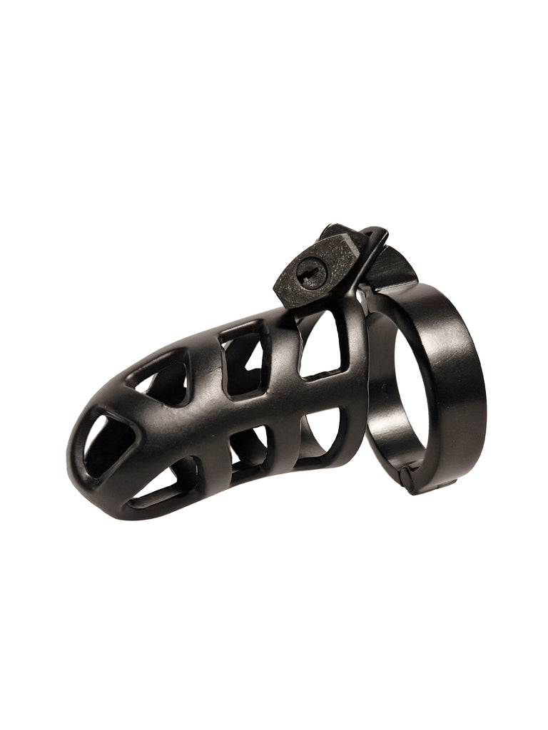 Black Steel Industrial Chastity Cage