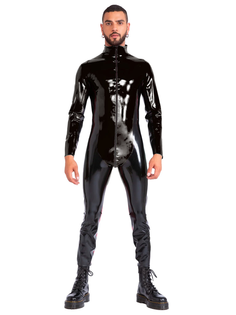 Skin Two UK Blazing Latex Catsuit in Black Catsuit