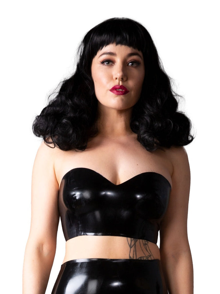 Skin Two UK Latex Bandeau Bra in Black Bra