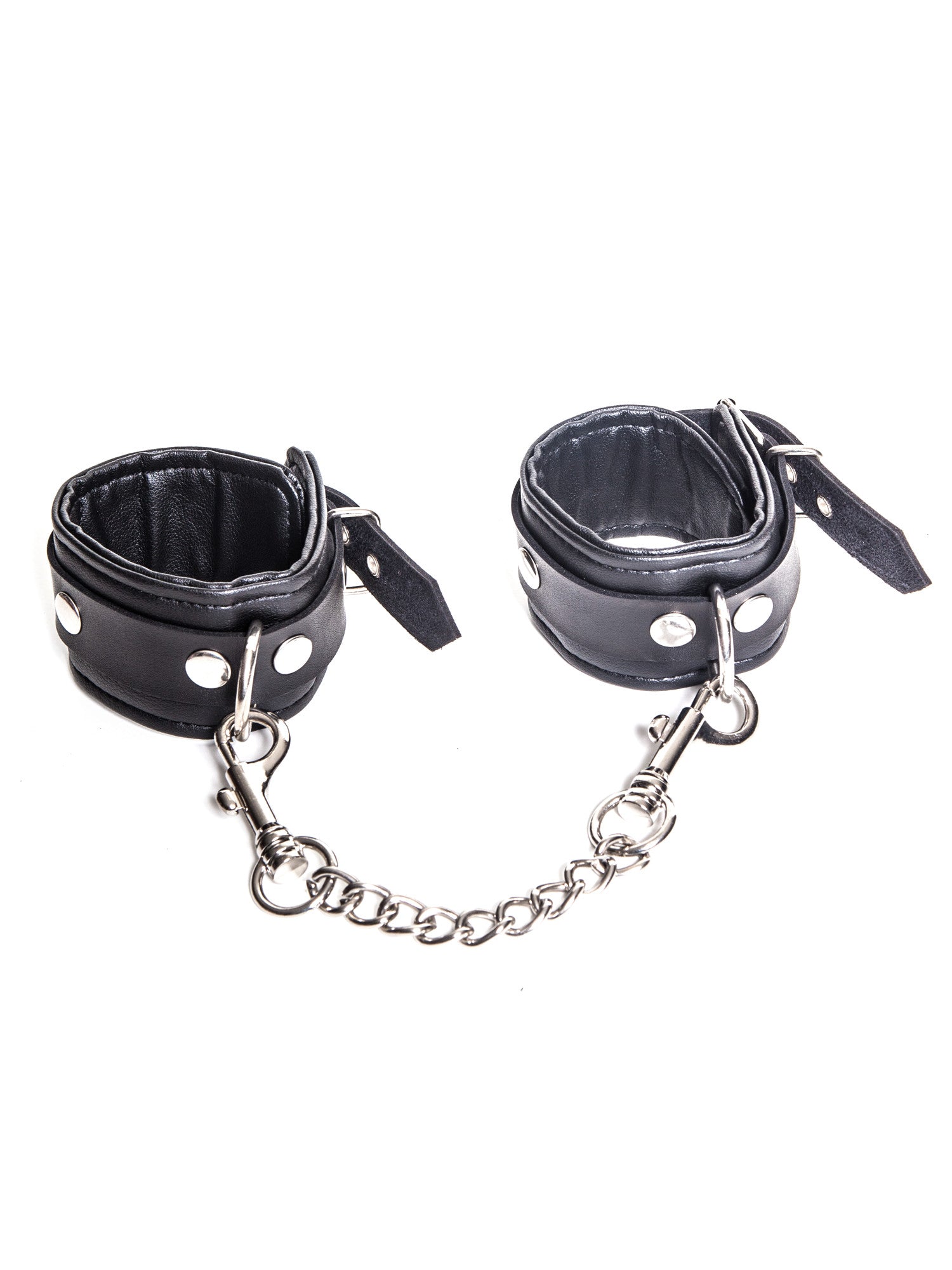 Bound Noir Slim Leather Wrist Cuffs