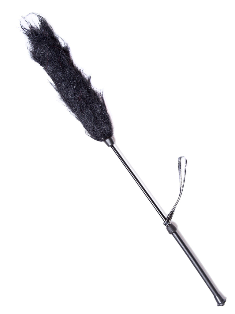 Skin Two UK Black Feather Duster Style Luxury Crop Crop