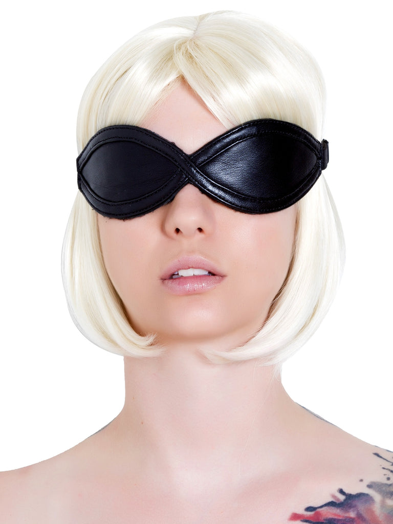 Skin Two UK Black Leather Eyemask - One Size Blindfolds