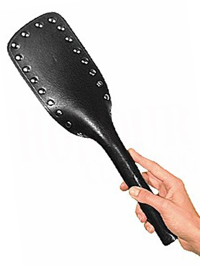 Skin Two UK Black Leather Studded Paddle Spanker